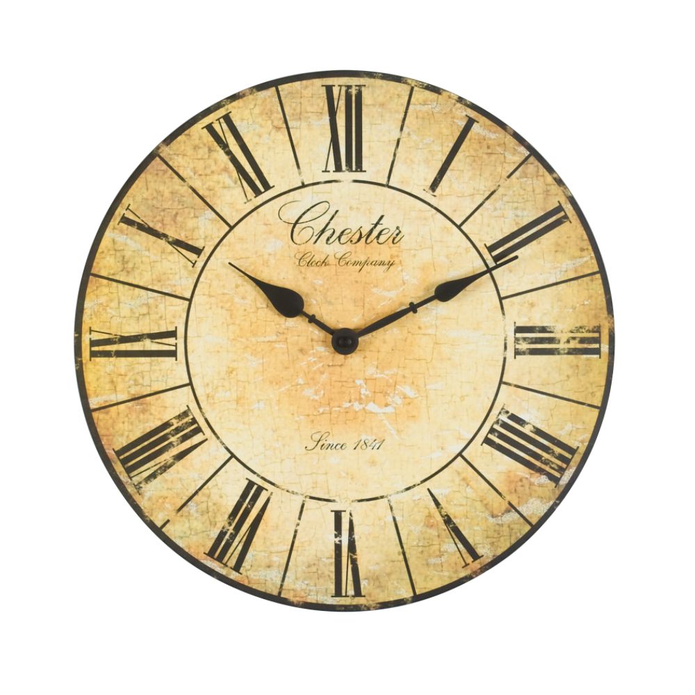 Infinity Instruments Antiqued Chester Wall Clock