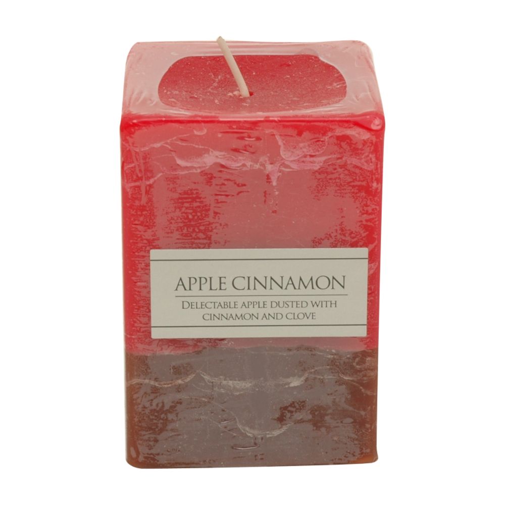 3 x 4 Square Two Tone Pillar Candle