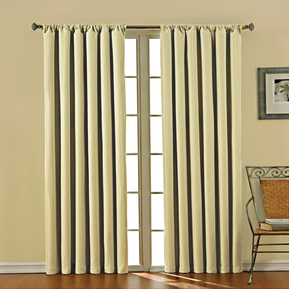 Eclipse Curtains Haskel Stripe Energy-Saving Blackout Window Panel 52 in. x 84 in. Panel