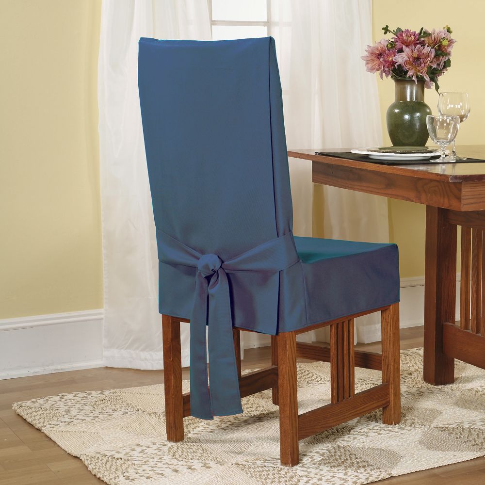 Sure Fit Cotton Duck Bluestone Shorty Dining Room Chair Slipcover at Sears.com