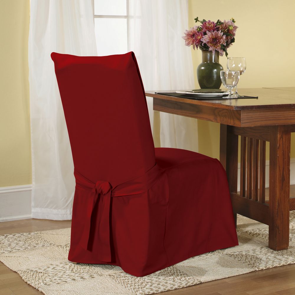 Sure Fit Cotton Duck Claret Full Dining Room Chair Slipcover at Kmart.com