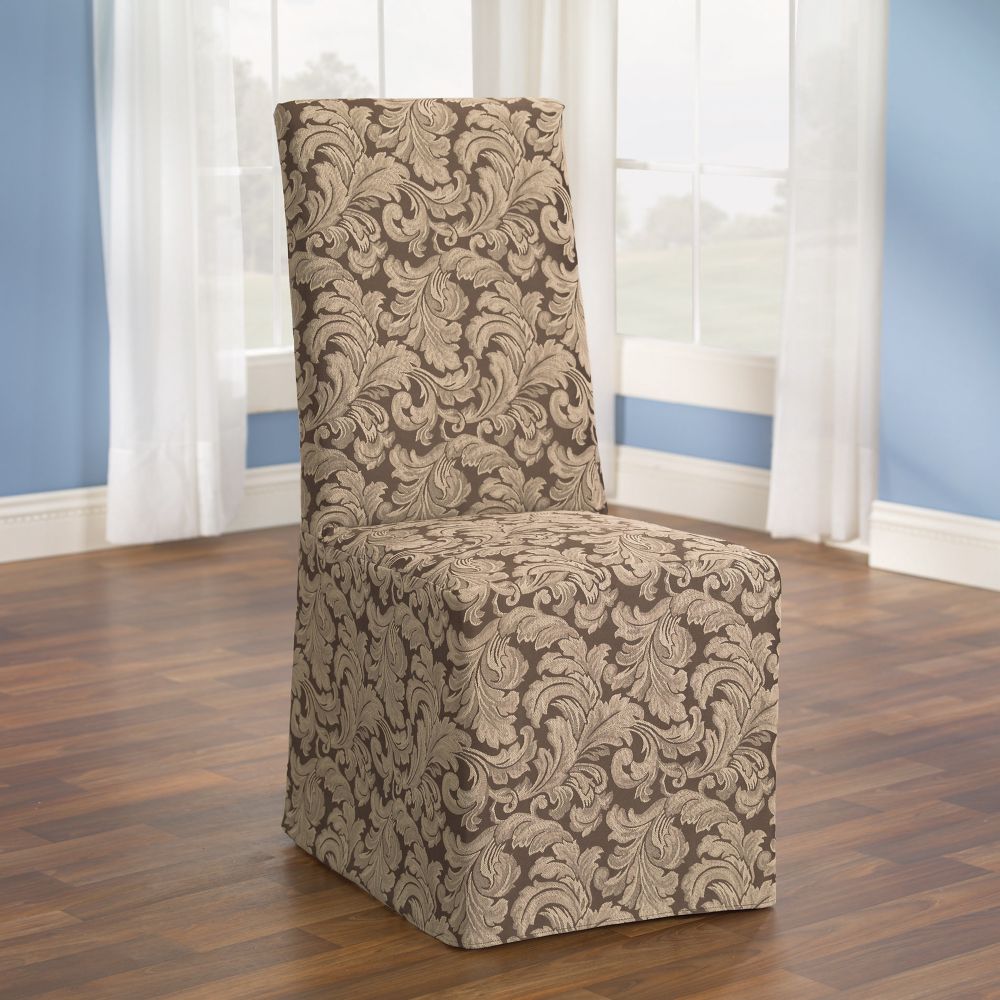 Sure Fit Scroll Brown Dining Room Chair Slipcover at Sears.com