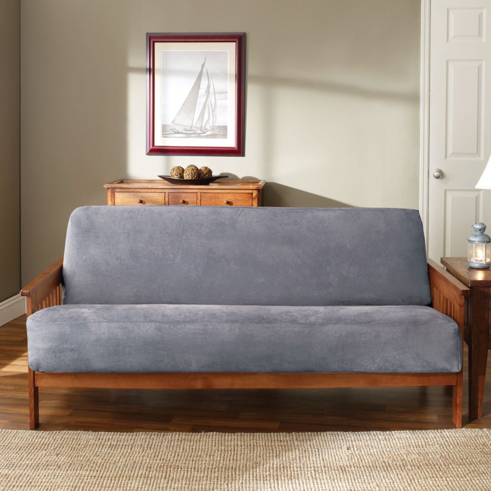 Sure Fit Soft Suede Smoke Blue Futon Slipcover at Kmart.com