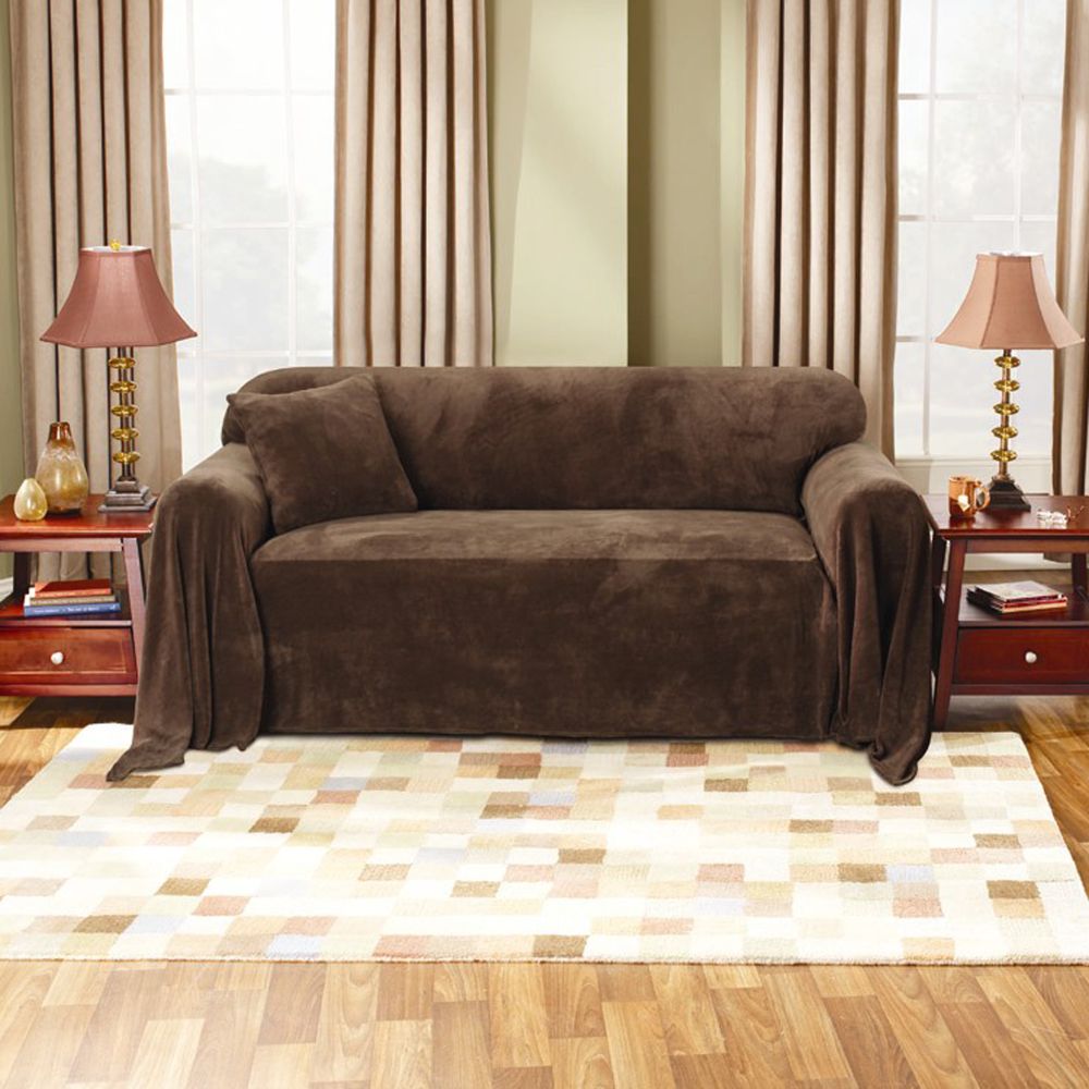 Sure Fit PLUSH CHOCOLATE LOVESEAT THROW at Sears.com