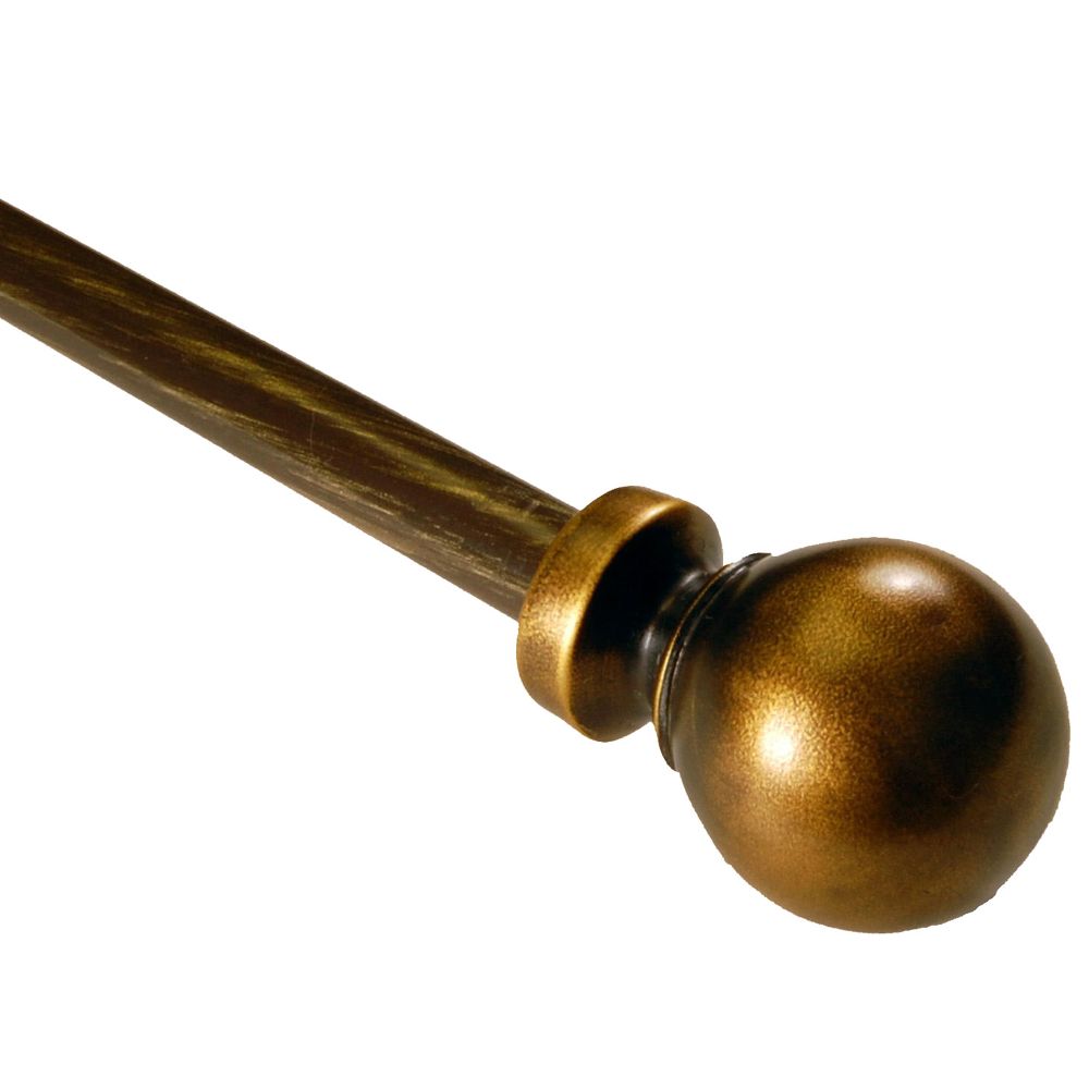 BCL 58BL28, Classic Ball Curtain Rod, Antique Gold Finish, 28 in. to 48 in. at Kmart.com