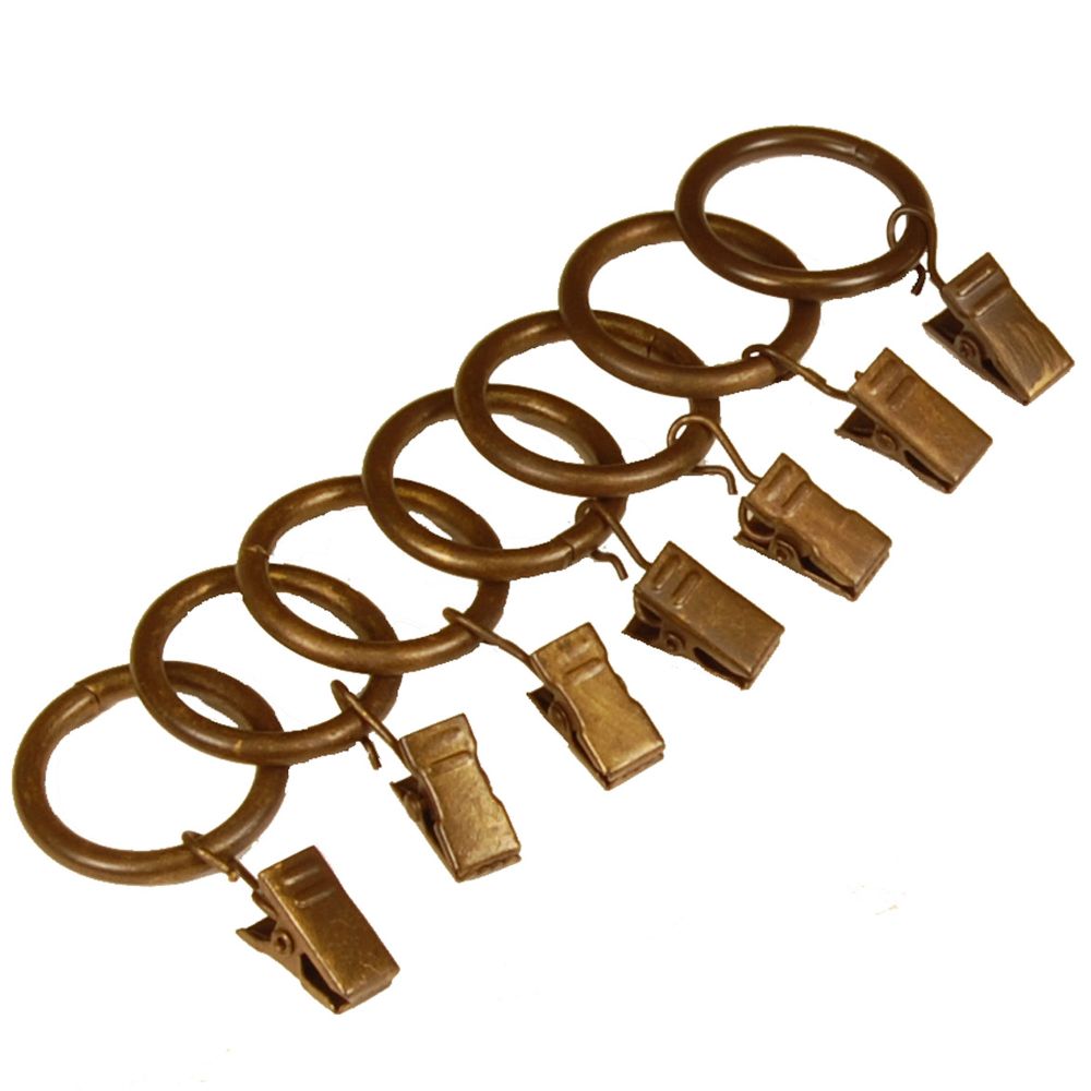 BCL 58CLAG, Clip Rings for 5/8 in. Diameter Rod, Set of 14, Antique Gold Finish