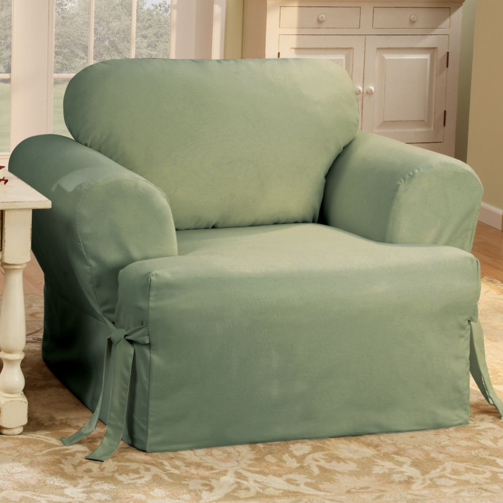 Sure Fit Duck Solid Sage T-Cushion Chair Slipcover at Kmart.com
