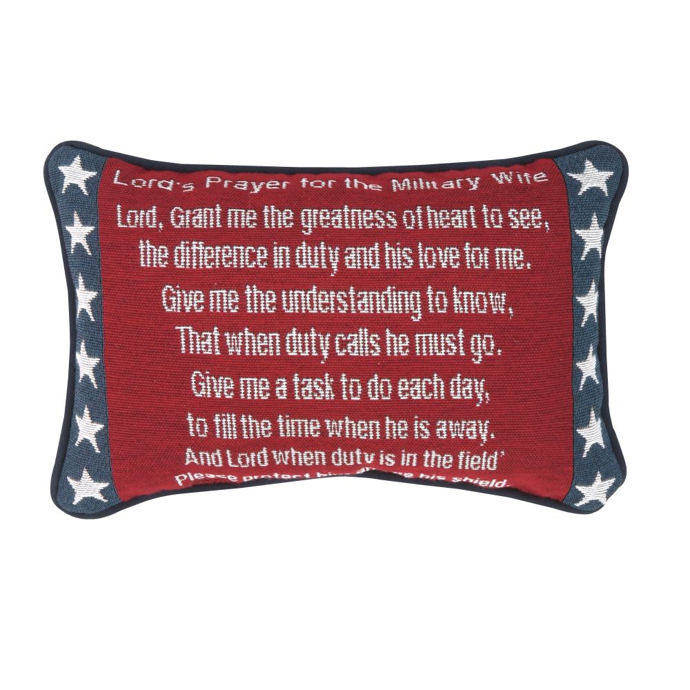 Manual Woodworkers Soldier's Wife's Prayer Word Pillow