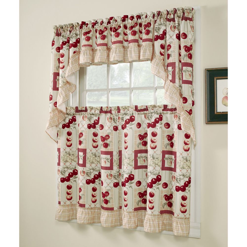 Colormate Apple Window Valance Red
