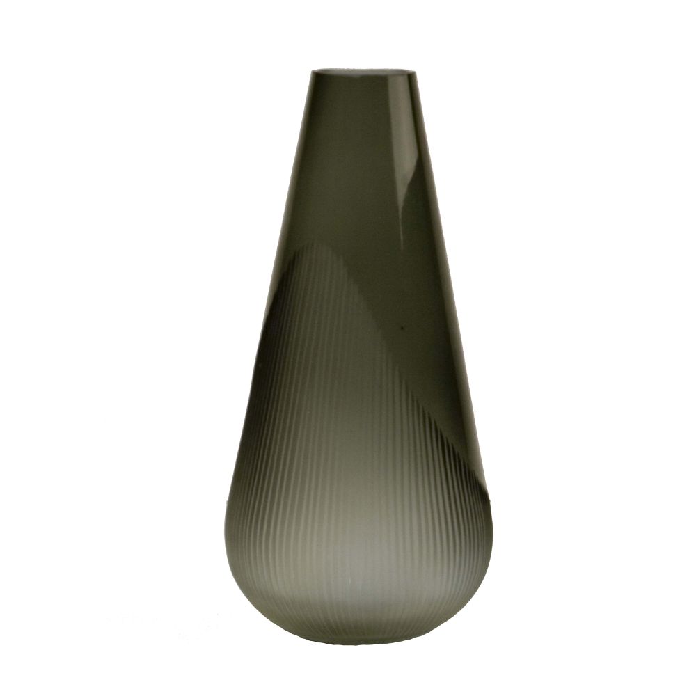 Aussem Glassware Smoke Gray Teardrop- Large