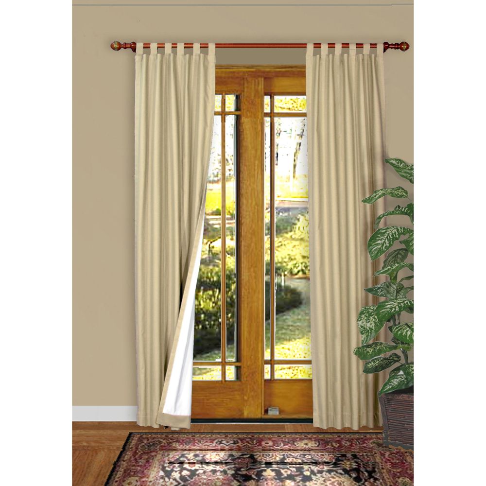 Commonwealth Home Fashions Weathermate Tab Panel Pair - Natural - 80 X 63
