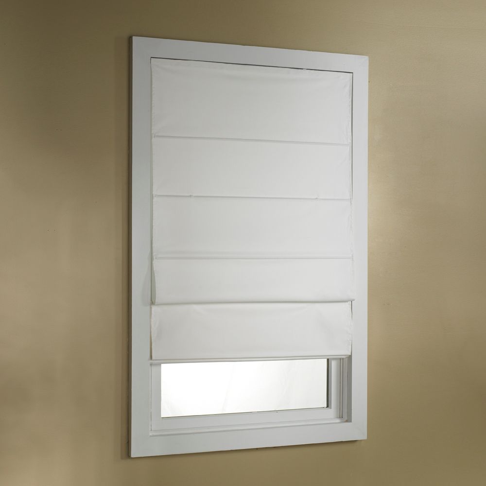 Green Mountain Vista Insulated Roman Shade - White - 34x72"