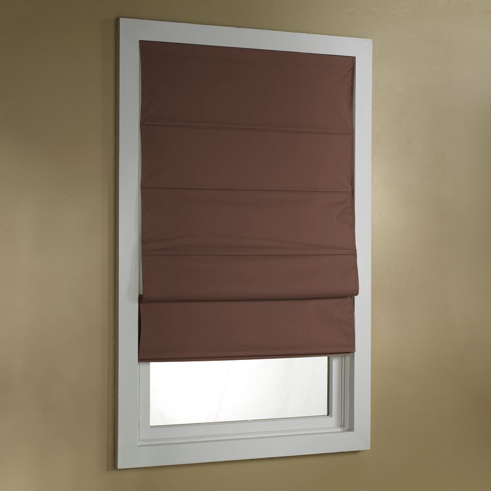 Green Mountain Vista Insulated Roman Shade - Mahogany - 34x72"