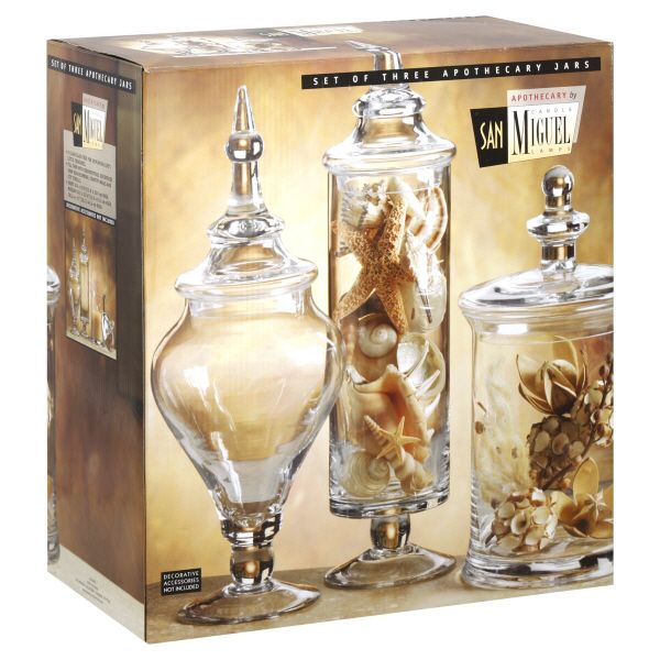 San Miguel Apothecary Jars, Set of Three, 1 set at Sears.com