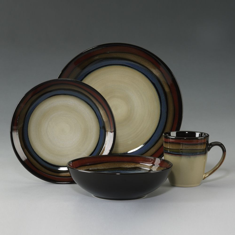 Pfaltzgraff Galaxy Reactive 16 Piece Dinnerware Set