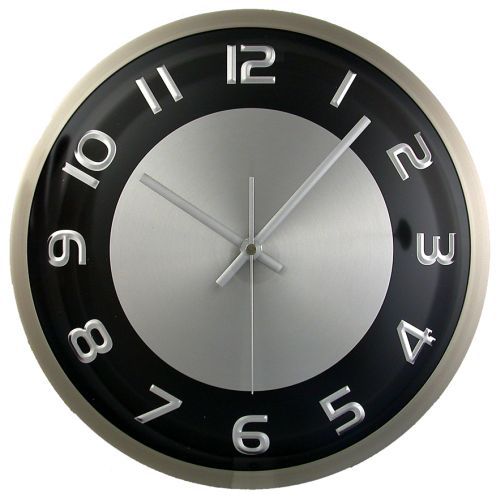 Timekeeper Round 11.5" silver rim black accents at Sears.com