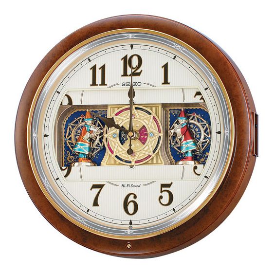 Seiko Melodies in Motion 6 Melody Wall Clock with Trumpeters