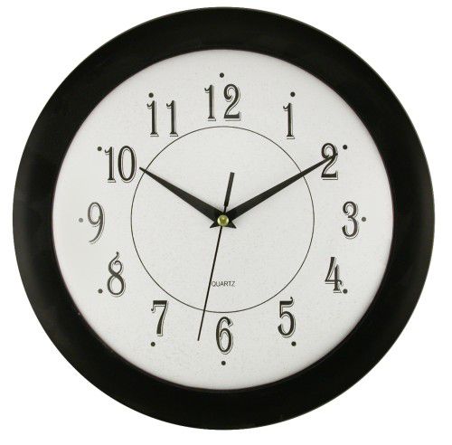 Timekeeper Round 12" black frame glass face at Sears.com