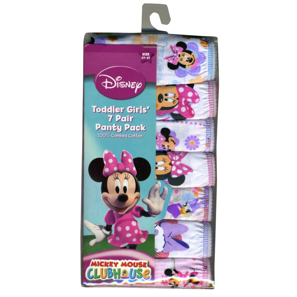 Disney Toddler Girl's Minnie 7 Pair Panty Pack