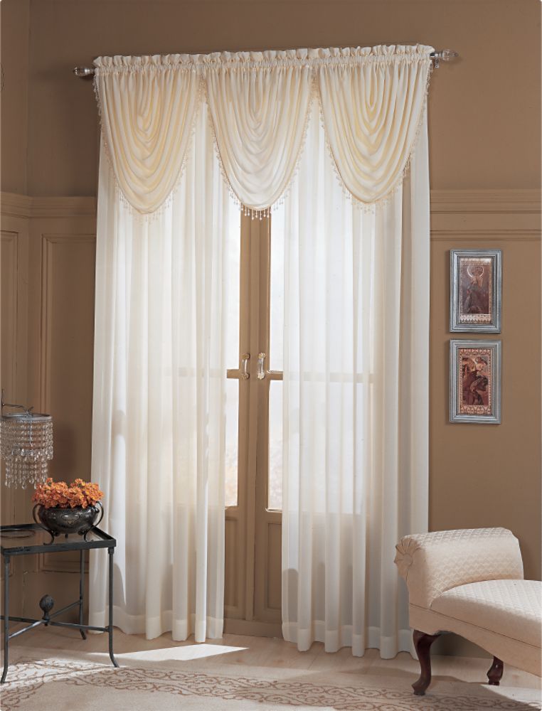 Whole Home Claire Wiindow Beaded Valance 36 in. x 20 in.