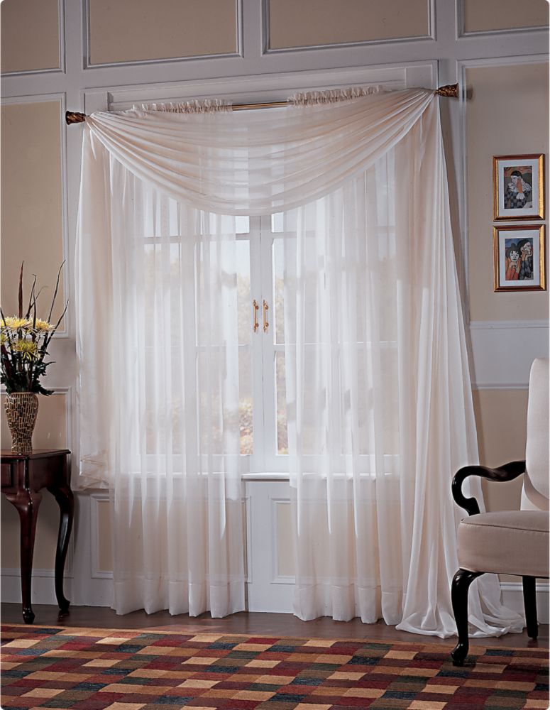 Whole Home Platinum Voile Window Panel 59 in. x 63 in.