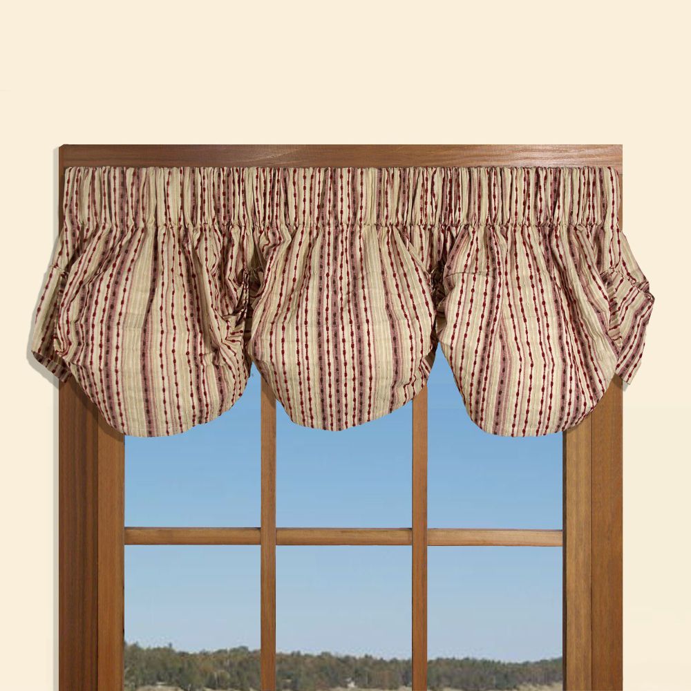 Country Living Charleston Textured Chenille Stripe 70 in. x 14 in. Valance