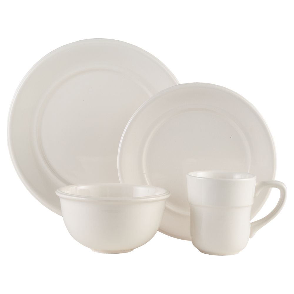 Country Living Solid White Round Dinnerware Collection