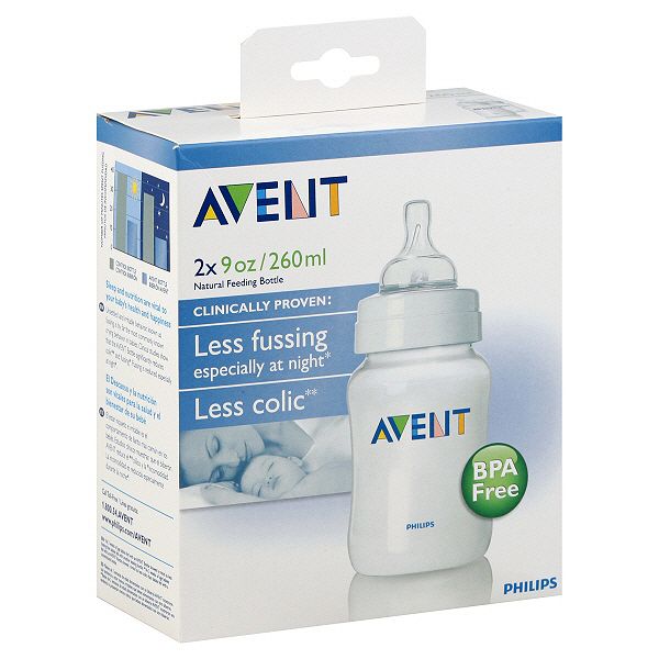 Avent Bottles Natural Feeding 9 Oz 1 M 2 Bottles