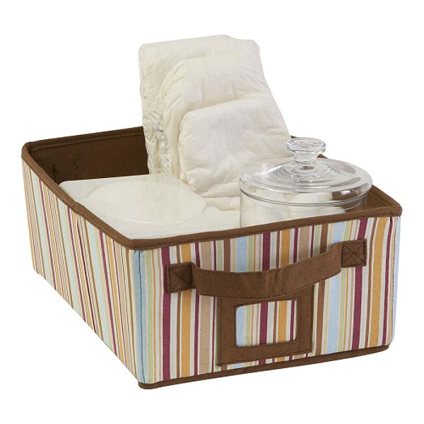 Small Wonders Storage Basket Bold Stripe Canvas
