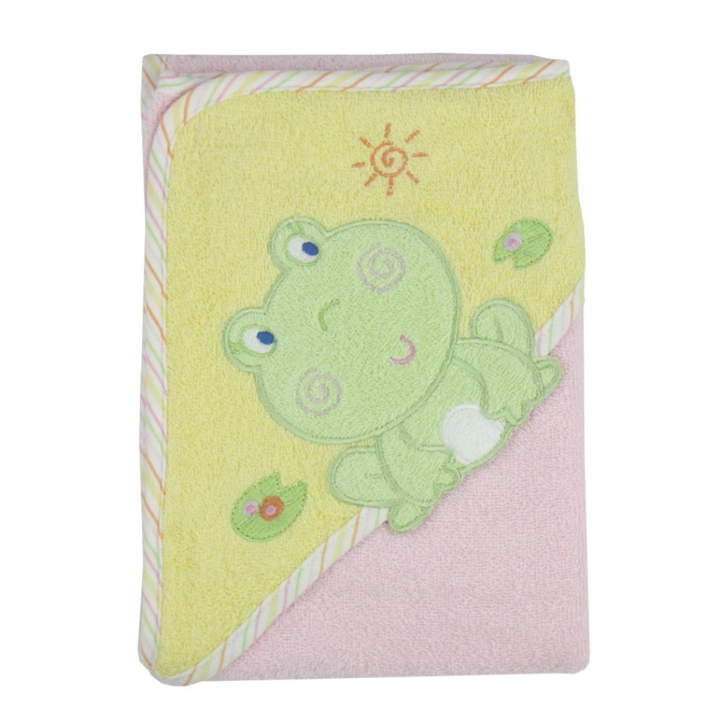 Cuddletime Newborn Girl's Frog Embroidered Hooded Towel at Kmart.com