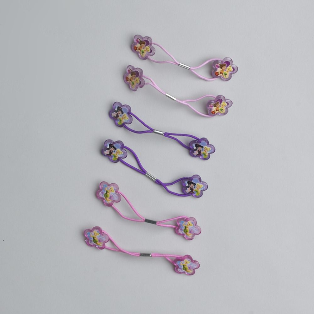 Girl's Six-Piece Floral Hair Ponies