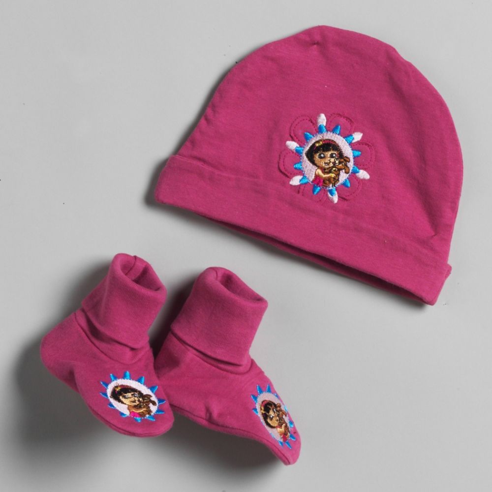 Infant and Toddler Girl's Dora the Explorer Hat and Socks Set