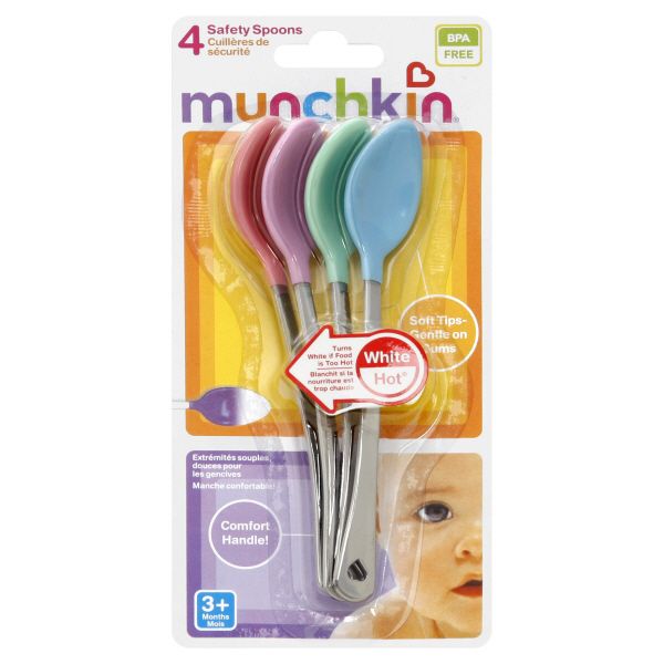 Munchkin Safety Spoons, 3+ Months, 4 spoons