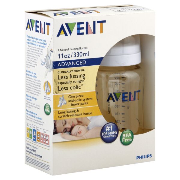 Avent Bottles, Natural Feeding, 11 oz/330 ml, Advanced, 2 bottles at Kmart.com