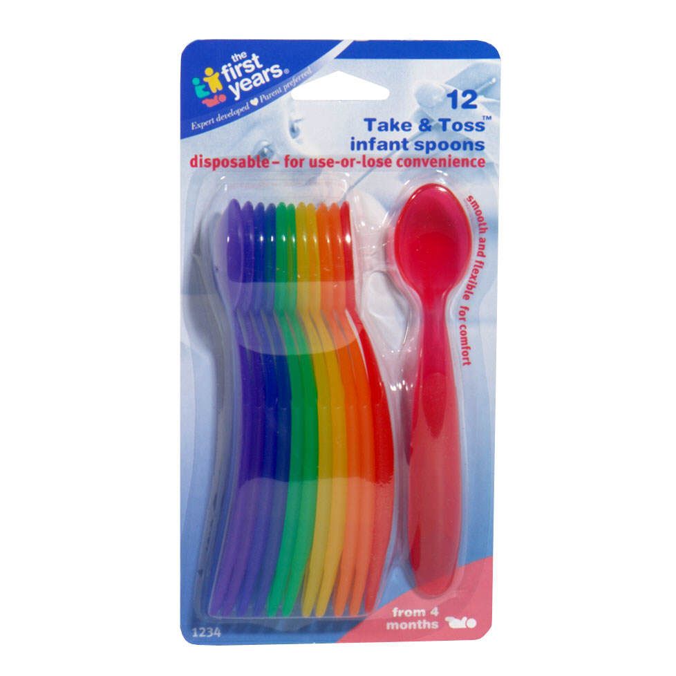 The First Years Take & Toss Infant Spoons, 12 spoons