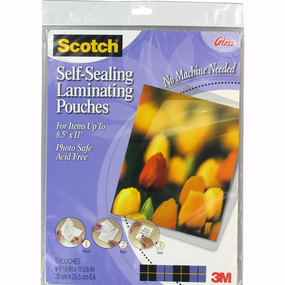 3M Laminating Sheet 5Pk Letter Size