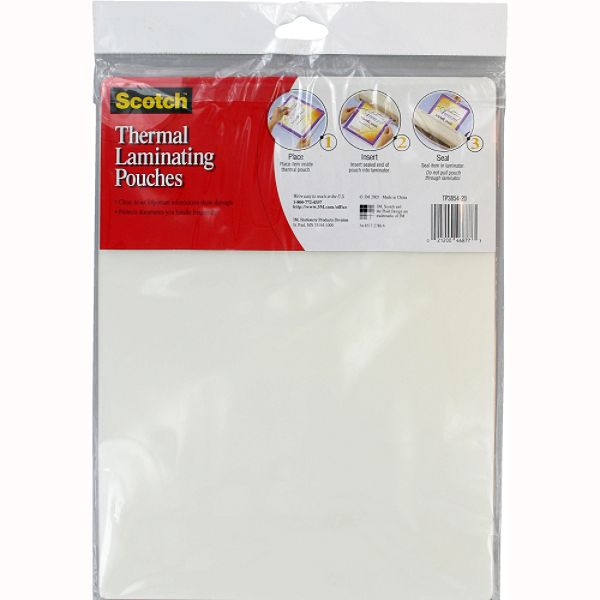 3m Laminate Pouch 20 Count 9x11 Inch TP3854-20
