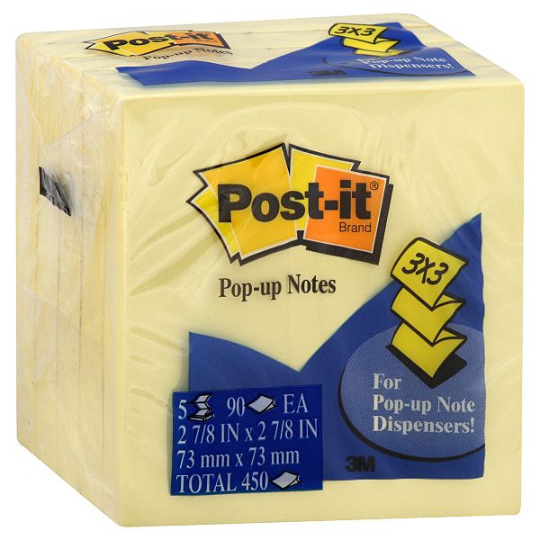 3m Post-it Notes, Pop-up, 450 Notes 3301-5YW