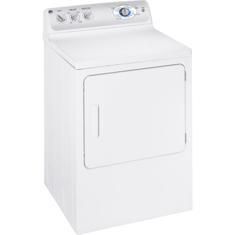 GE Appliances 7.0 cu. ft. Gas Super Capacity with Stainless Steel Drum Dryer - DRSR495G