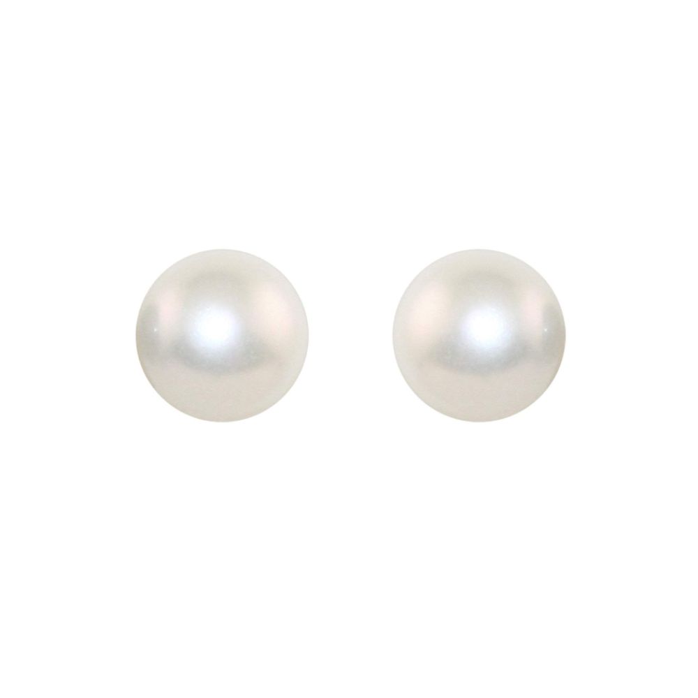 Cultured Freshwater Pearl Earrings Sterling Silver 8mm