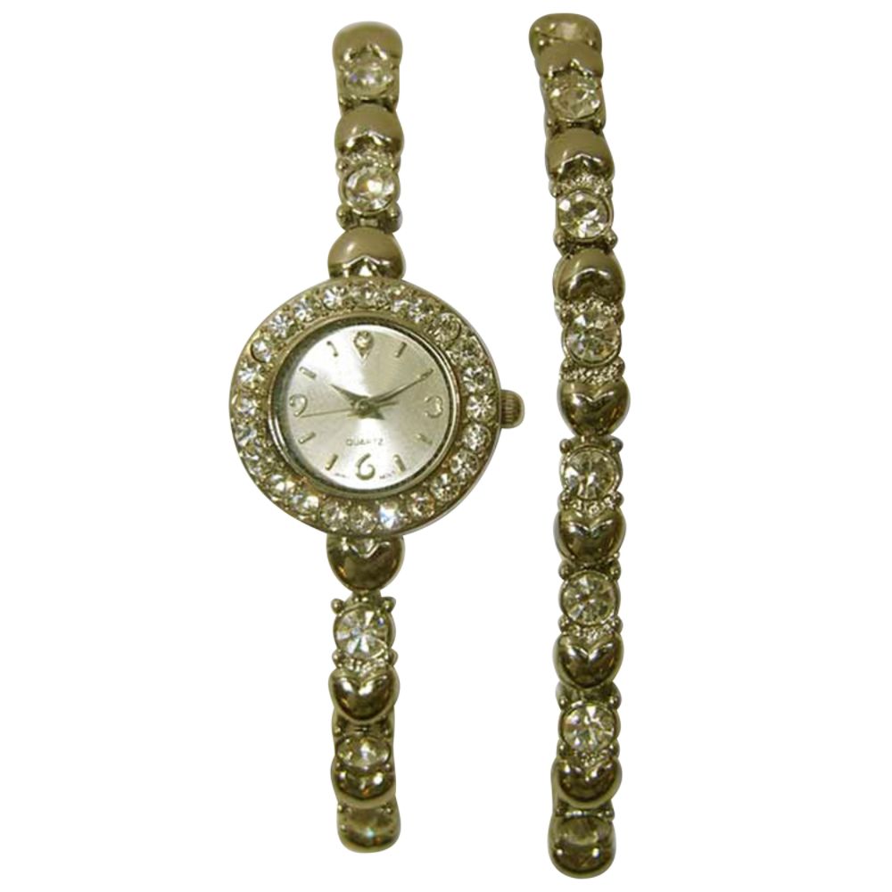 Jaclyn Smith Goldtone Watch and Tennis Bracelet Set at Sears.com