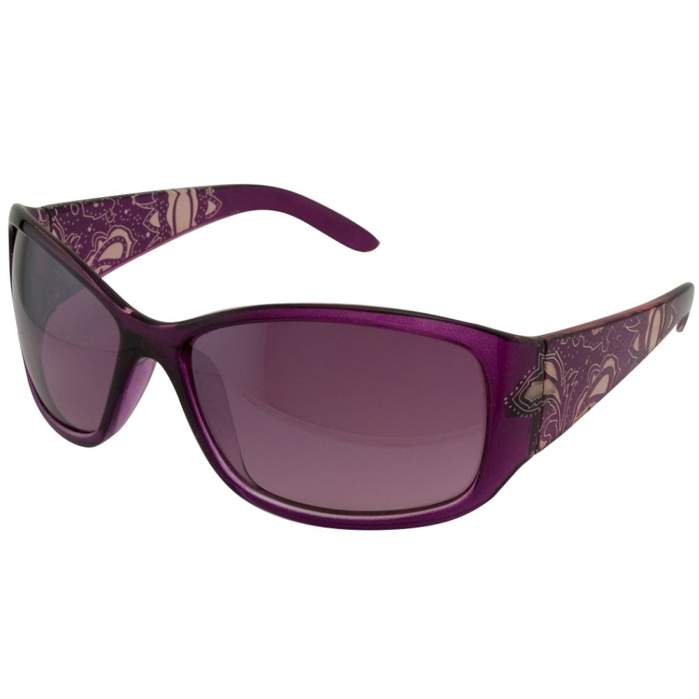 Jaclyn Smith Butterfly Plastic Sunglasses with Paisley Etch