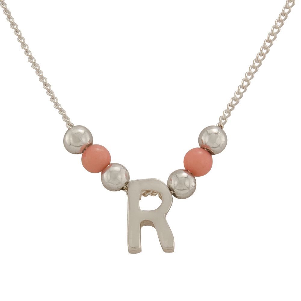 B*tween Initial Letter R and Bead Necklace in Silvertone at Kmart.com