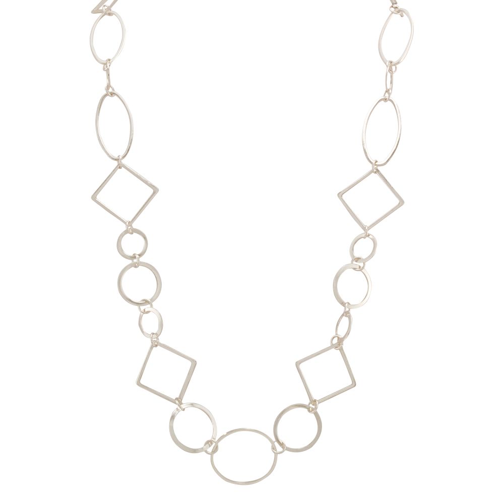 Multi Link Necklace in Silvertone at Kmart.com