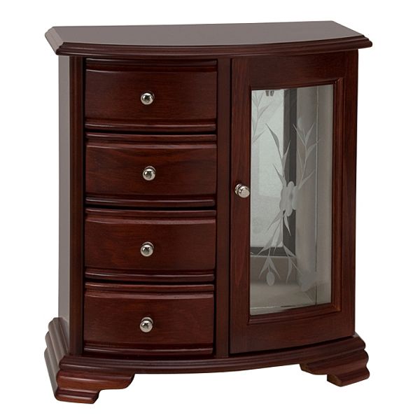 4 Drawer Box With Etched Glass Swing Out Door AR-3649-1