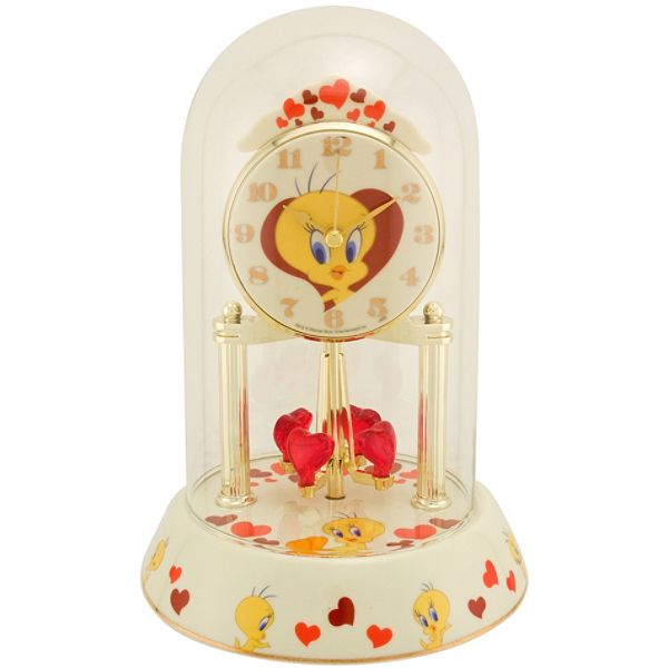 Tweety Retro Daisies Anniversary Clock