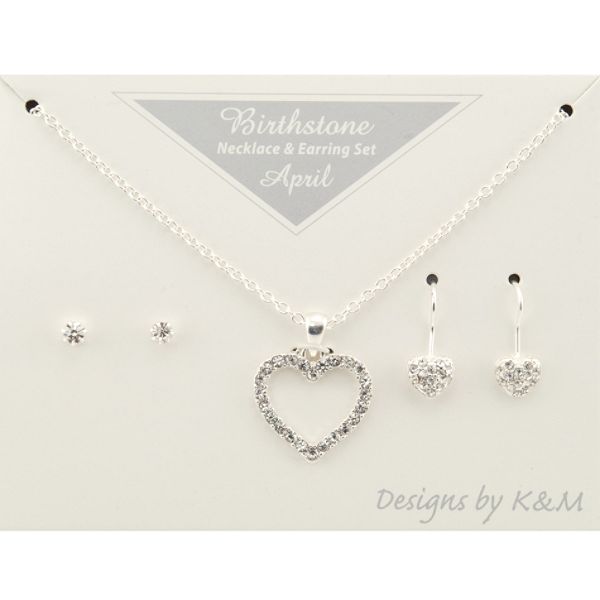 April Birthstone Set - Crystal K & M - MP TABL-22