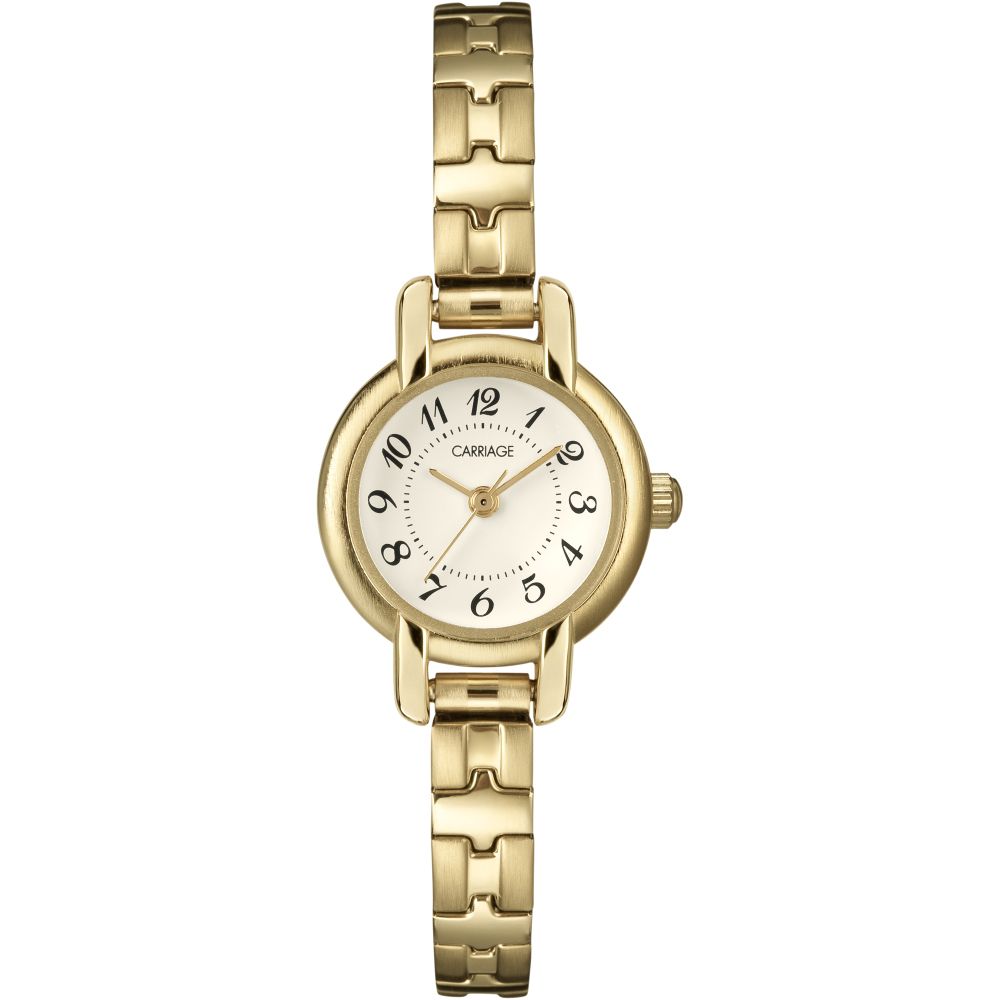 Timex Ladies Carriage Watch w/Round Goldtone Case, Cream Dial and GT Expansion Band at Kmart.com