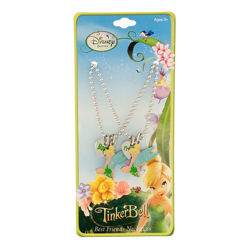 Disney Tinkerbell Best Friends Necklaces. Silvertone