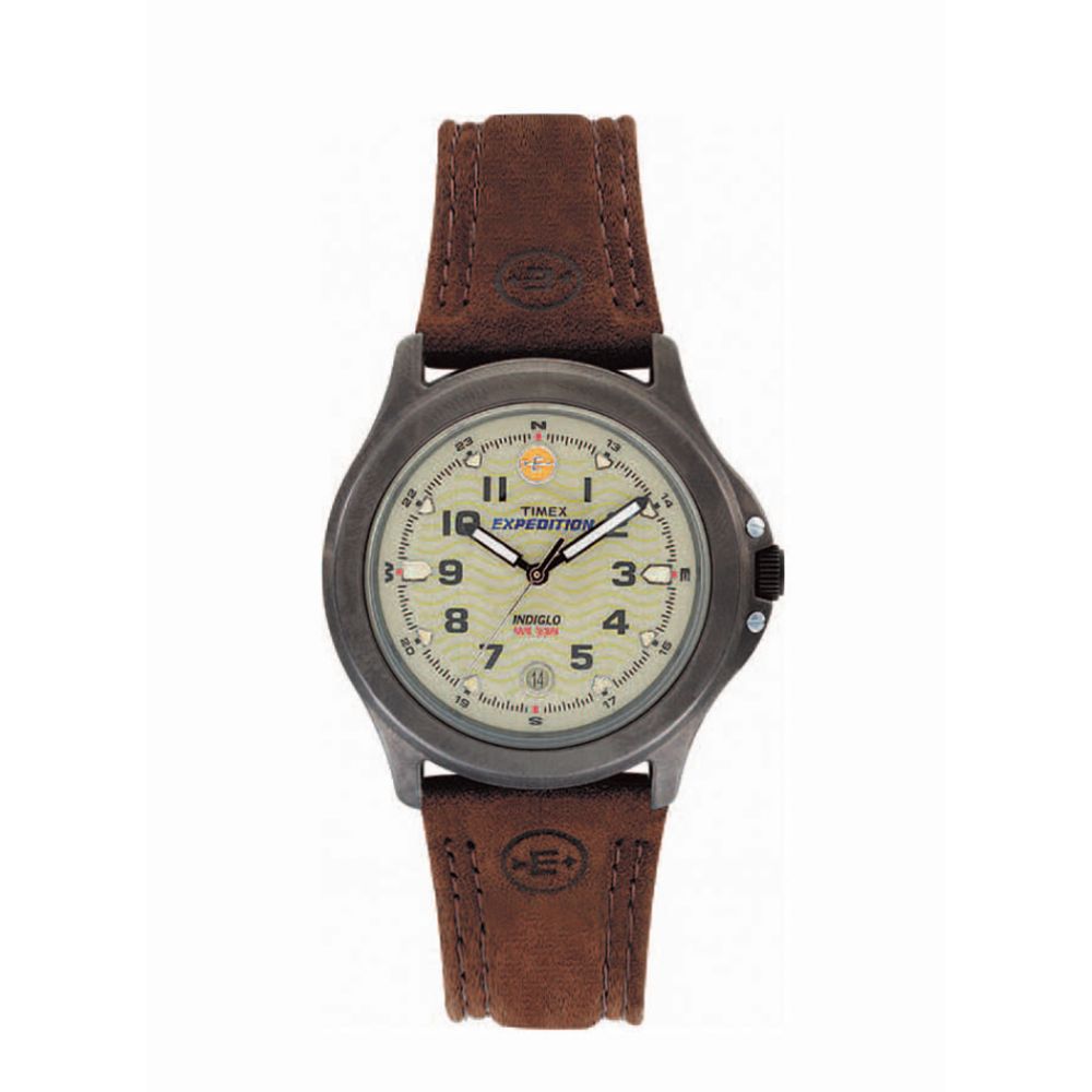 Timex Womens Indiglo&reg; Night-Light Watch with Black Cast/Brown Strap at Kmart.com